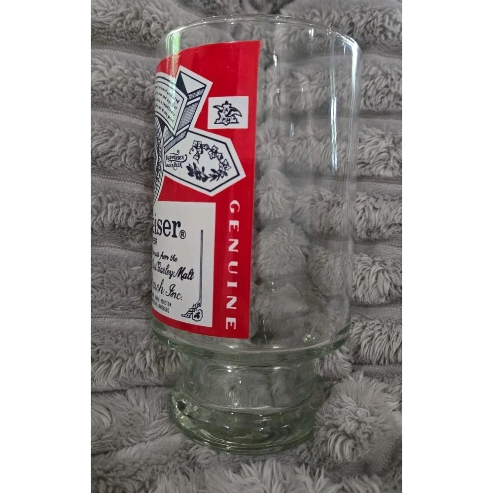 VINTAGE‎ Budweiser Beer Glass. Pristine Condition.  King Of Beers. 7